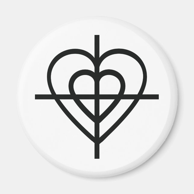 Imán cruces de corazón (Frente)