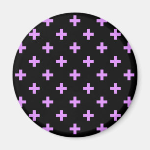 Imán Cruces de Lilac Polka sobre negro