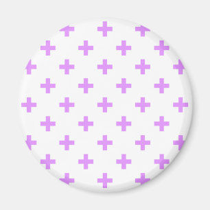 Imán Cruces de polka de Lilac sobre blanco