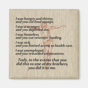 Imán Crucifijo de Justicia Social