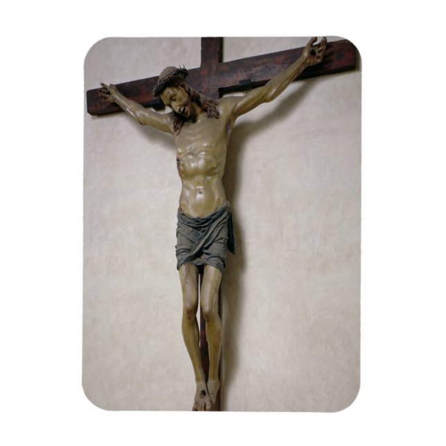 Imán Crucifijo (madera policromada) (Vertical)