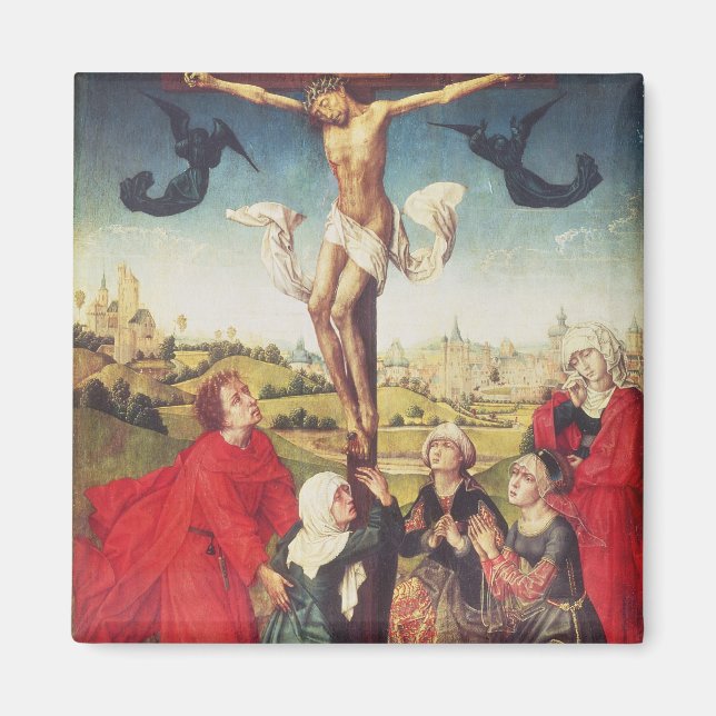 Imán Crucifixión, c.1510 (aceite en el panel) (Frente)