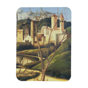 Imán Crucifixión (detalle del paisaje del fondo sh