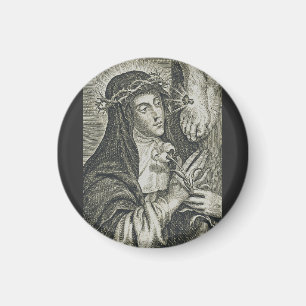 Imán Cruikifixión de Santa Catalina de Siena Arte Noir