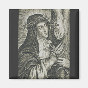 Imán Cruikifixión de Santa Catalina de Siena Arte Noir