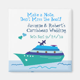 Imán Cruise Save the Date Boda Magnet