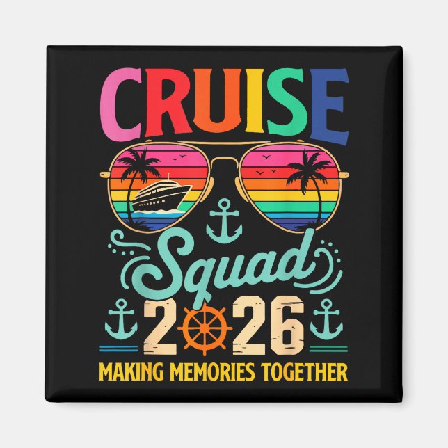 Imán Cruise Squad 2026 Family Group Matching Summer Vac (Frente)