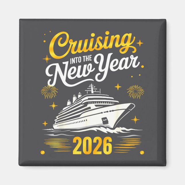Imán Cruising Into 2026 New Years Eve Matching Family C (Frente)