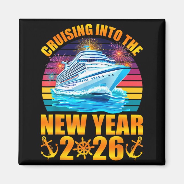 Imán Cruising Into The New Year 2026 Cruise New Years E (Frente)