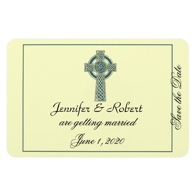Imán Cruz celta en Verde azulado y marfil salvan la fec (Horizontal)
