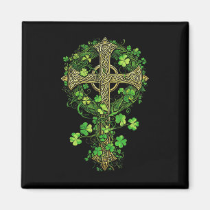 Imán Cruz Celta Harp Irlandesa Knot Clover St Shamrock