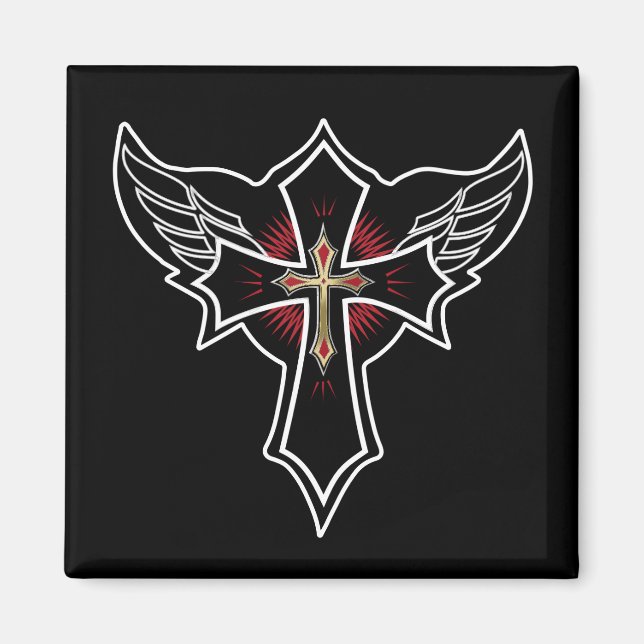 Imán Cruz cristiana (Frente)