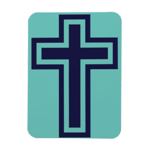 Imán Cruz cristiana azul diferentes variantes