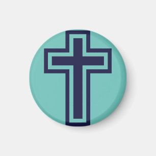 Imán Cruz cristiana azul diferentes variantes