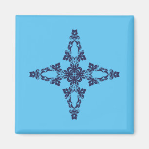 Imán Cruz Cristiana en Arte Azul Celeste