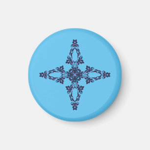 Imán Cruz Cristiana en Arte Azul Celeste