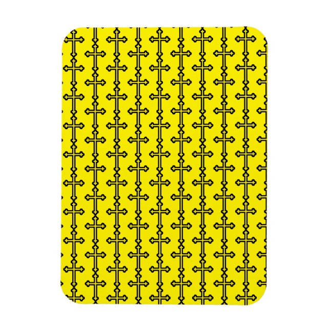 Imán Cruz cristiana negra (Vertical)