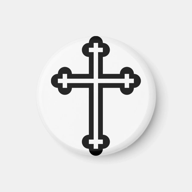 Imán Cruz cristiana negra (Frente)