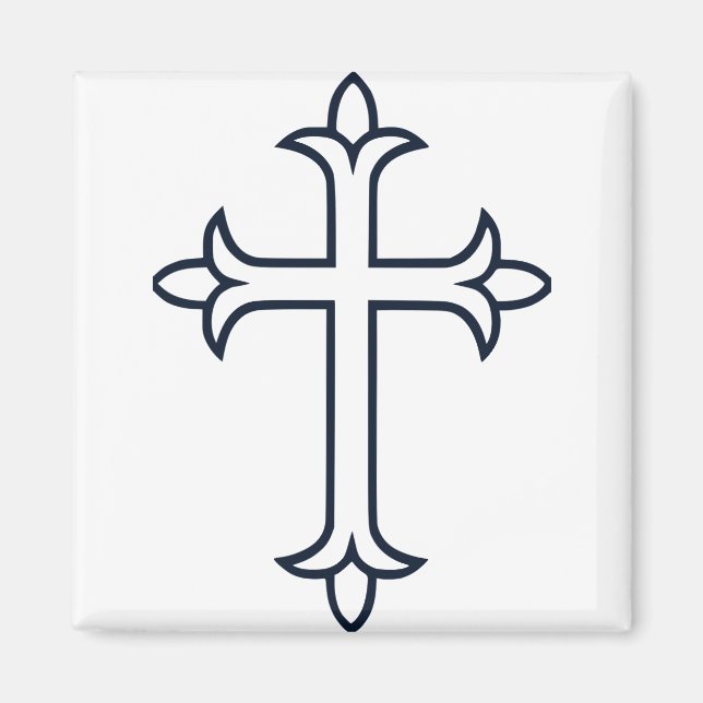 Imán Cruz cristiana típica (Frente)