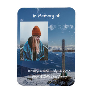 Imán Cruz Crucifijo Recuerdo Memorial Montaña