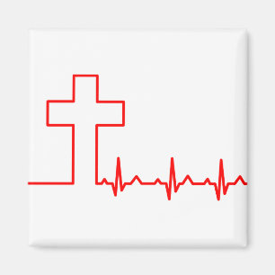 Imán Cruz de Cristianos Latido del Corazón EKG ECG