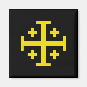 Imán Cruz de Jerusalén Cruz quíntuple de Cristo