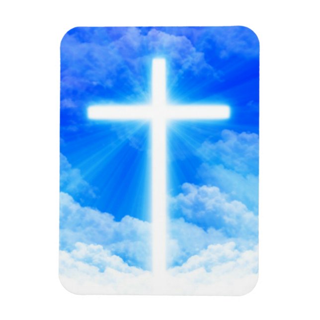 Imán Cruz de la Luz Jesucristo Personalizable Cristiano (Vertical)
