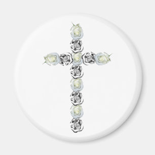 Imán Cruz de la plata y de los rosas blancos