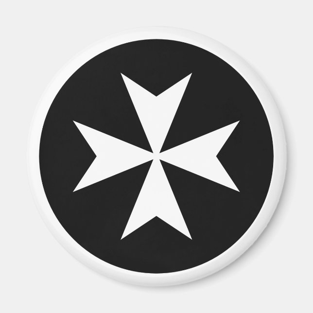 Imán Cruz de Malta blanca (Frente)