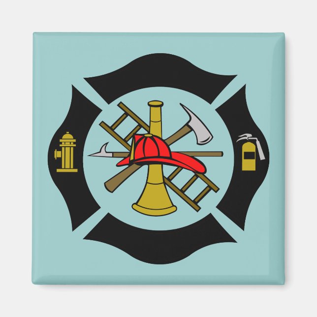 Imán Cruz de Malta - Negro - Magnet (Frente)