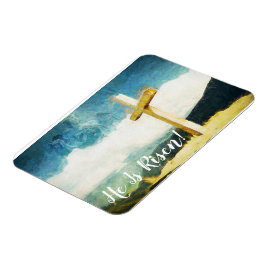 Imán Cruz De Pintura De Arte Se Levanta Pascua