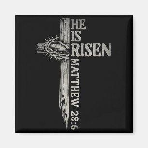 Imán Cruz de Resurrección Retro para Niños Hombres Muje