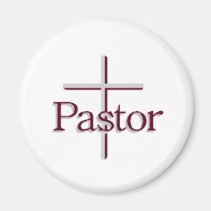 Imán Cruz gris del Pastor de la Iglesia