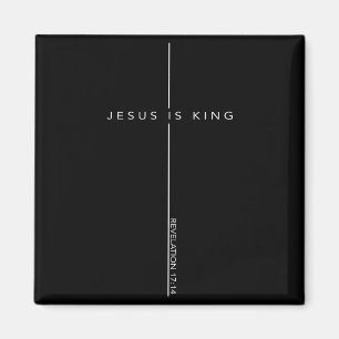 Imán Cruz Jesucristo Es Rey Fe Cristiana Versículo De L
