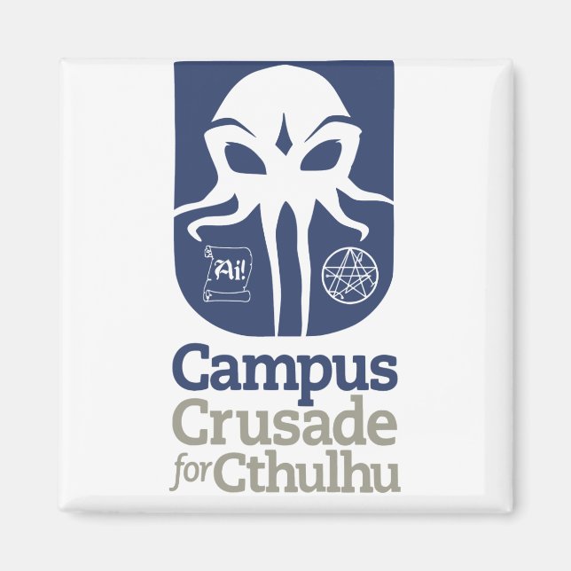 Imán Cruzada universitaria por Cthulhu (Frente)