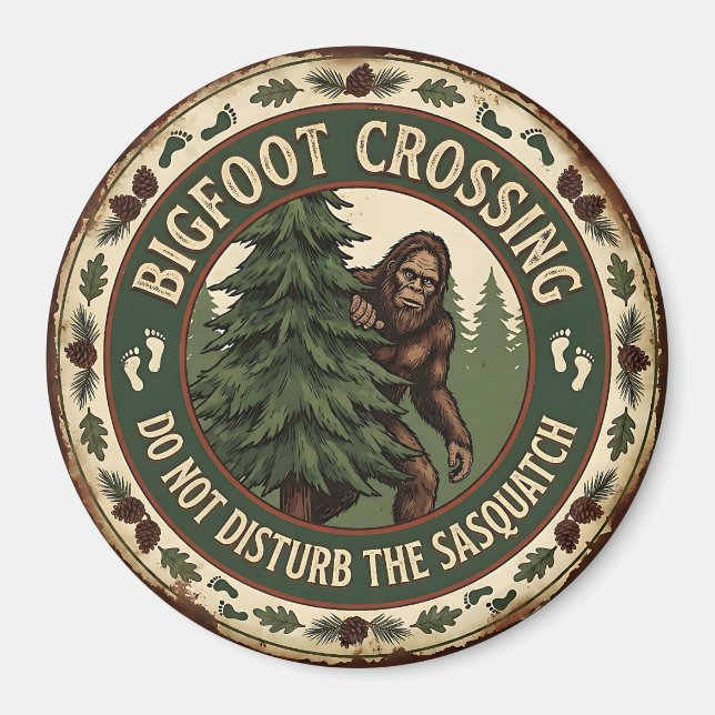 Imán Cruzando Bigfoot (Frente)