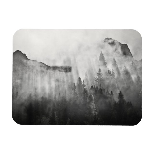 Imán Cruzar sobre las montañas de niebla (Horizontal)