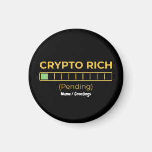 Imán Crypto Rico Pendiente Barra de Carga Divertida Inv