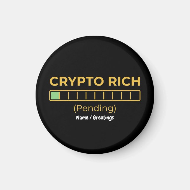 Imán Crypto Rico Pendiente Barra de Carga Divertida Inv (Frente)