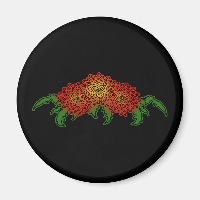 Imán Crysanthemums Motif (Frente)