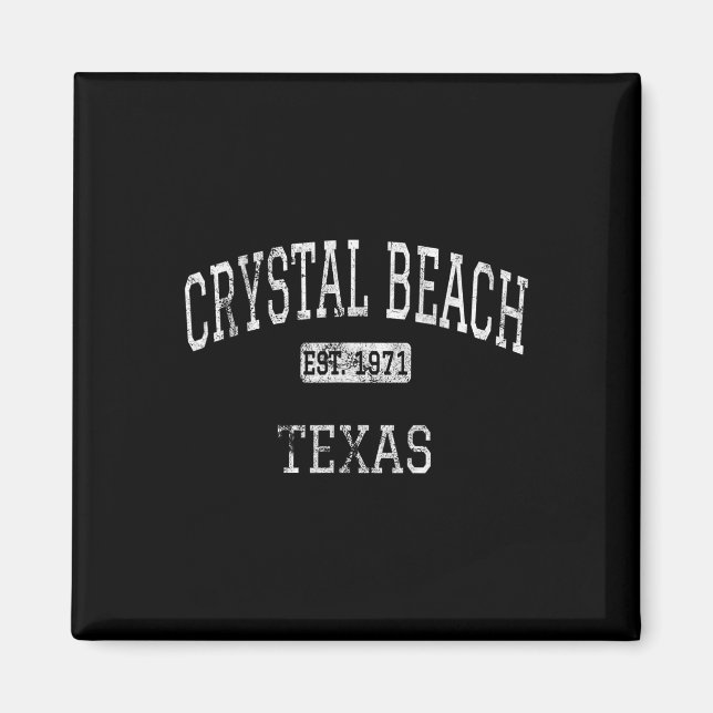 Imán Crystal Beach Texas Tx Vintage (Frente)