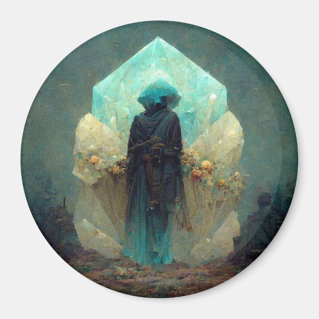 Imán Crystal Guardian Alien Sci-Fi Fantasy (Frente)