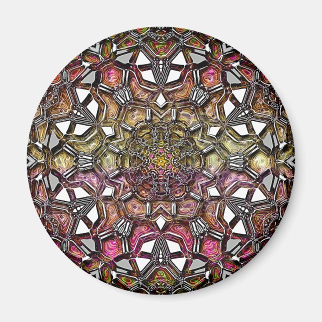 Imán Crystal Mandala metálica (Frente)