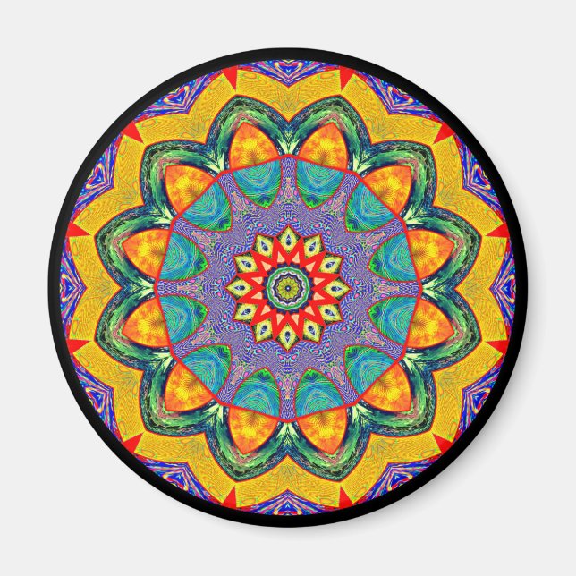 Imán "Crystal Mandala Quilt" (Frente)