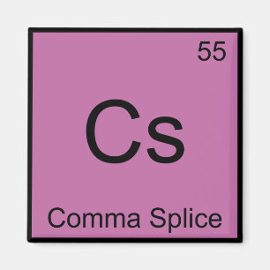 Imán Cs - Coma Splice Química Elemento Símbolo Divertid
