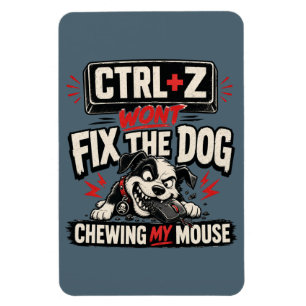 Imán CTRL + Z No Arreglará Que El Perro Mastique Mi Rat
