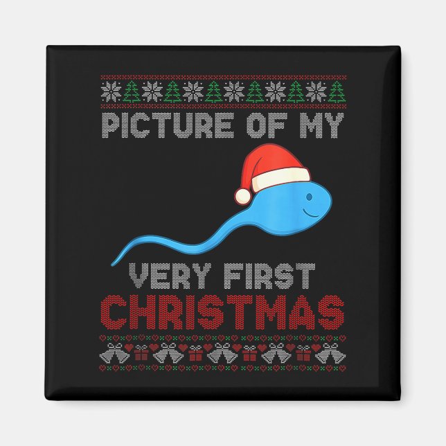 Imán Cture Of My Very First Christmas Joke Funny Xmas  (Frente)