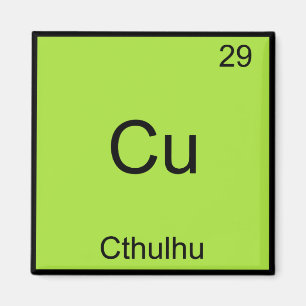 Imán Cu - camiseta divertida del símbolo del elemento