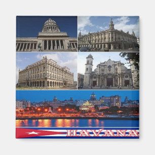 Imán CU - Cuba - Mosaico de La Habana - Collage