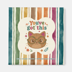 Imán Cuaderno Personalizado de Gato Diario Escolar